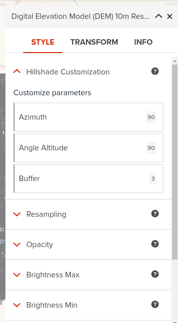 Open layer Properties dialog