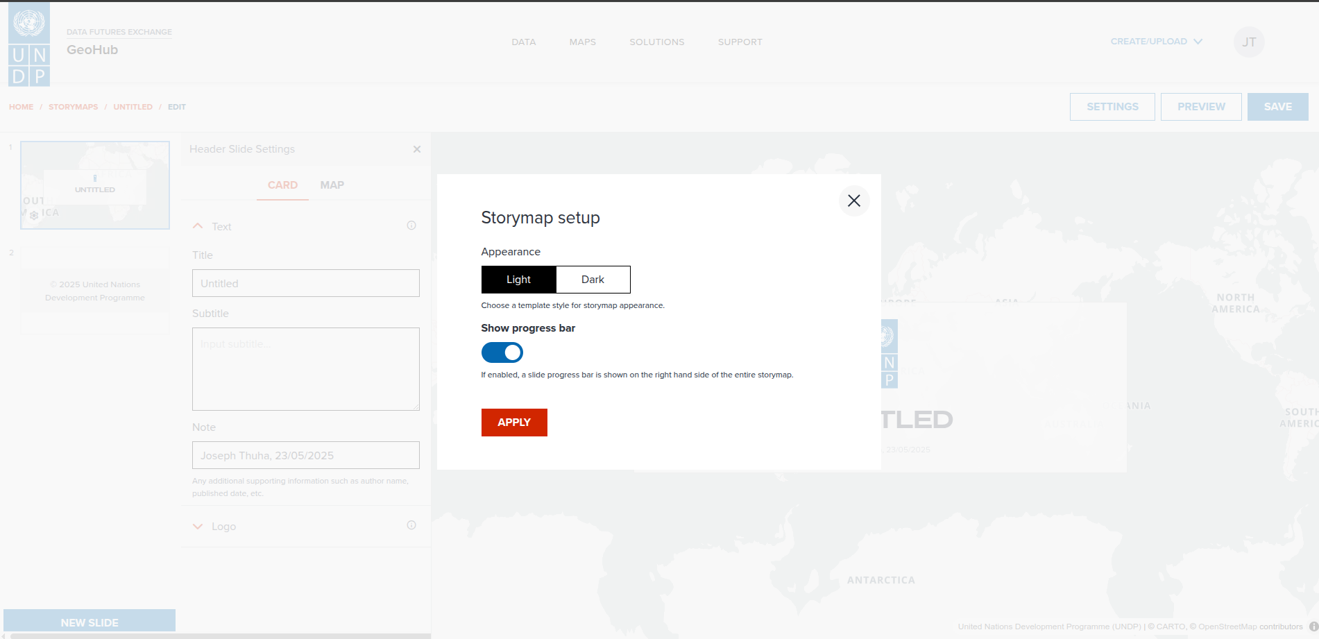 Settings Modal