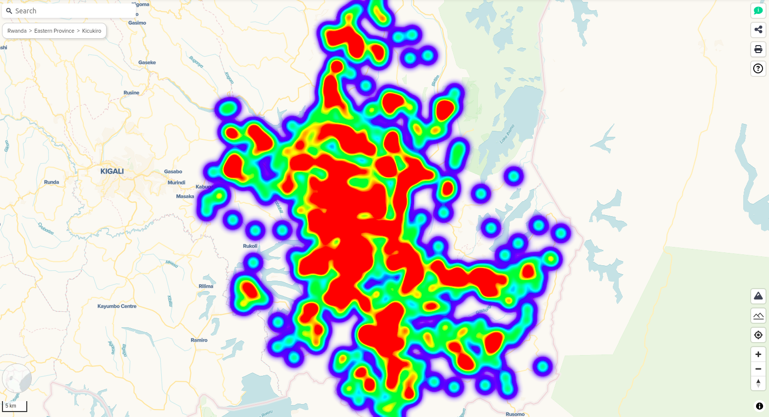 Heatmap visualization