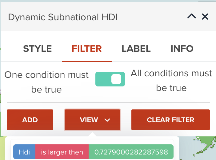 Viewing and managing existing filtering rules