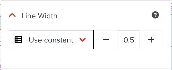 Set constant value for line width